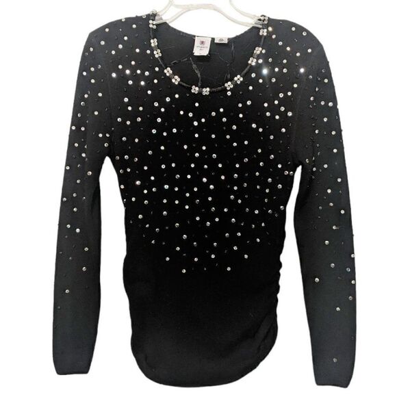 ungaro ter Sweaters - Vintage UNGARO ter long sleeve 100% lambswool sweater with sequins size M
